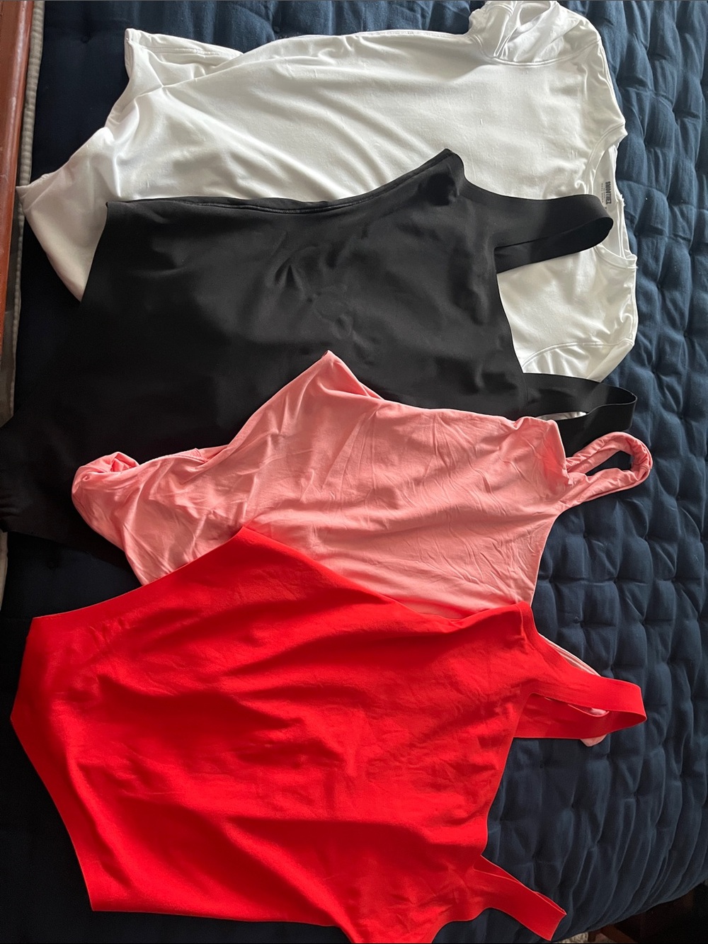 Bundle of Aerie Women's bodysuits - White, Black, Pink, Red